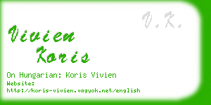 vivien koris business card